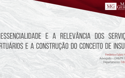 A ESSENCIALIDADE E A RELEVÂNCIA DOS SERVIÇOS PORTUÁRIOS E A CONSTRUÇÃO DO CONCEITO DE INSUMO